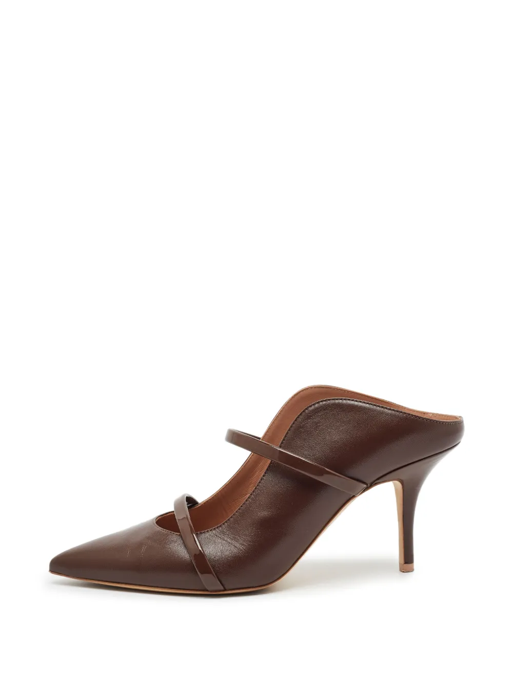 Malone Souliers Maureen curved heeled mules - Marrone