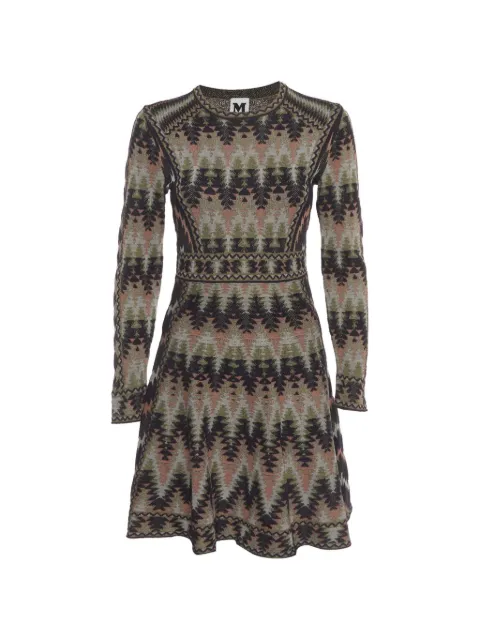 Missoni Pre-Owned geometric-pattern long-sleeve mini dress