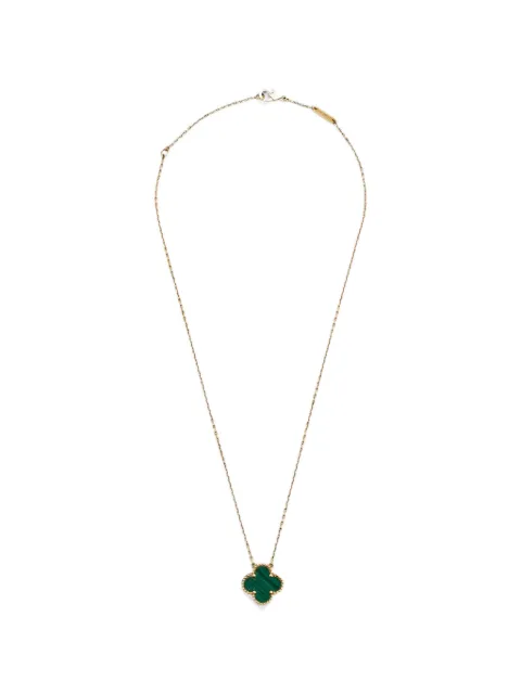 Van Cleef & Arpels Pre-Owned Vintage Alhambra malachite pendant necklace