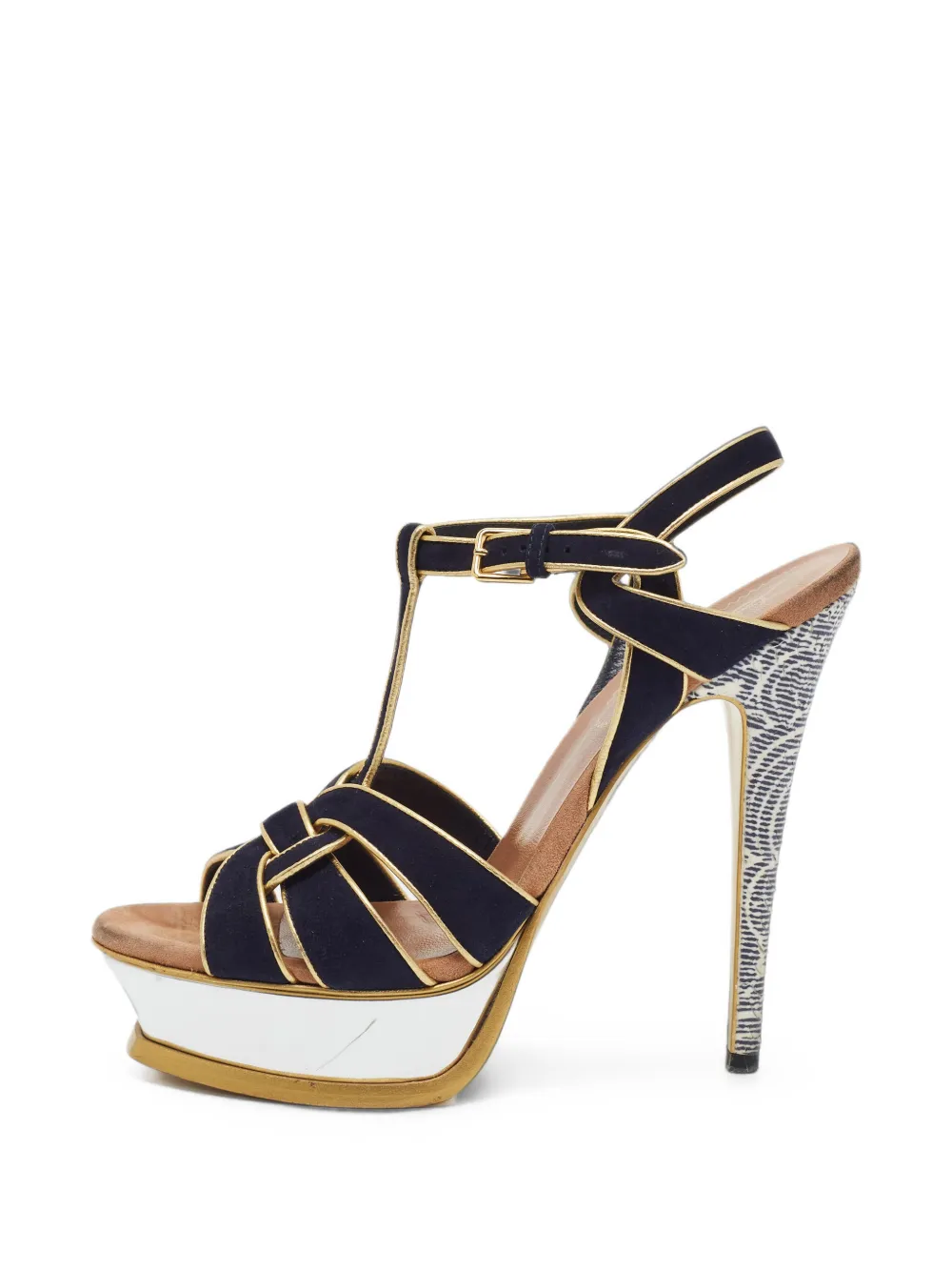 Saint Laurent Pre-Owned Tribute Plateau-Sandalen - Blau