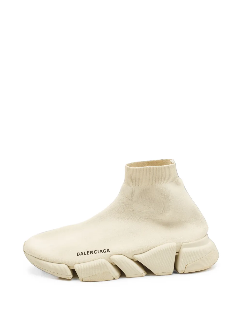 Balenciaga Pre-Owned Speed 2.0 Sneakers in Strickooptik - Nude