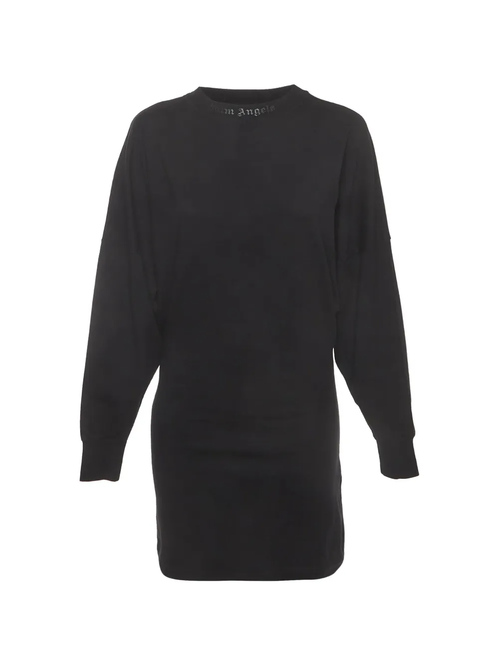 Palm Angels logo-print long-sleeve mini dress - Black