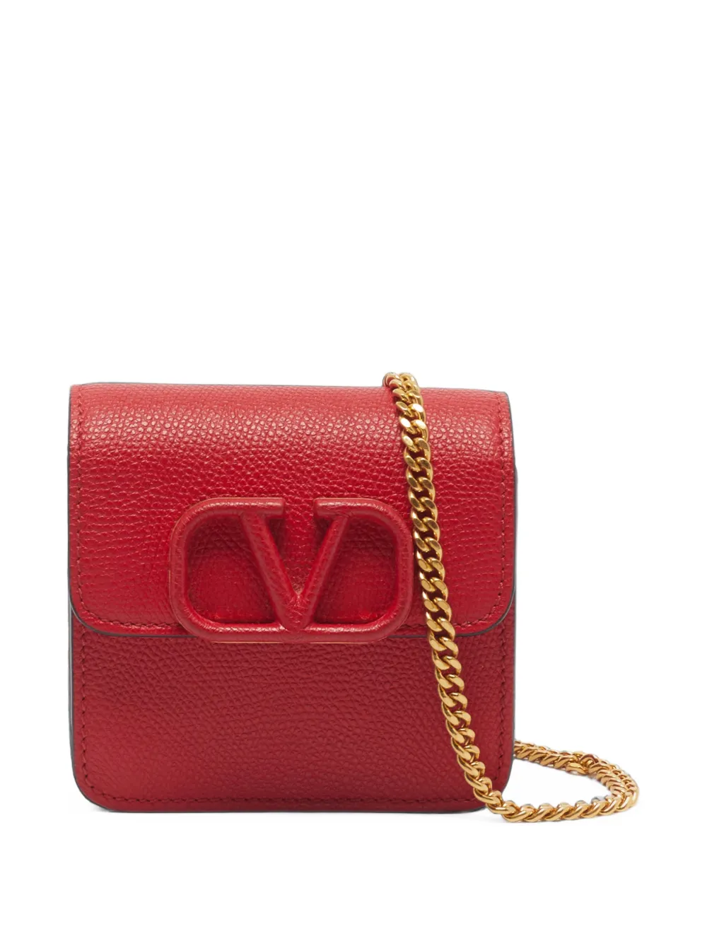 Valentino Garavani Pre-Owned Borsa a tracolla VLogo mini in pelle - Rosso