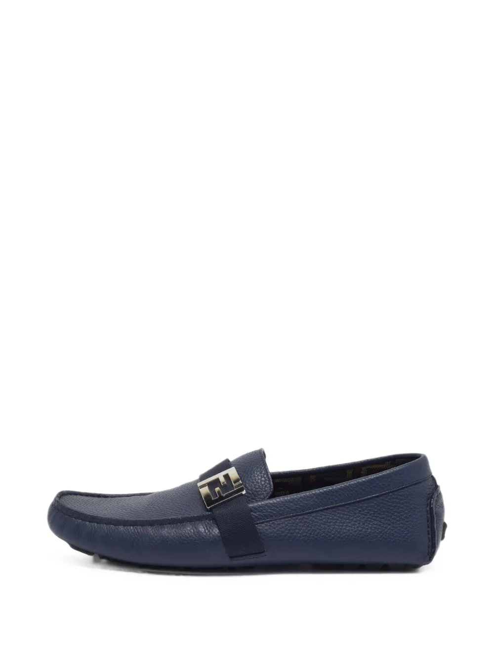 Fendi Pre-Owned FF round-toe loafers - Blau