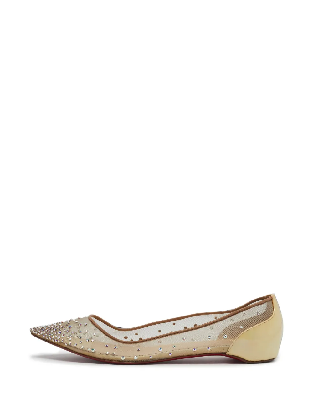 Christian Louboutin Pre-Owned ballerines Follies Strass - Tons neutres