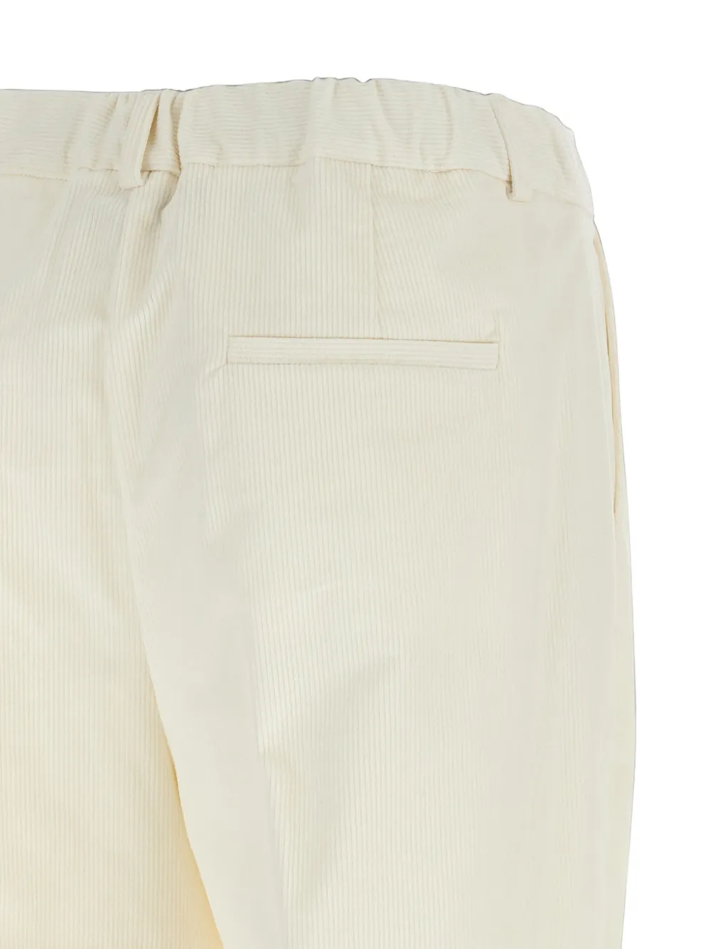 Kiton Ribfluwelen plooibroek Wit