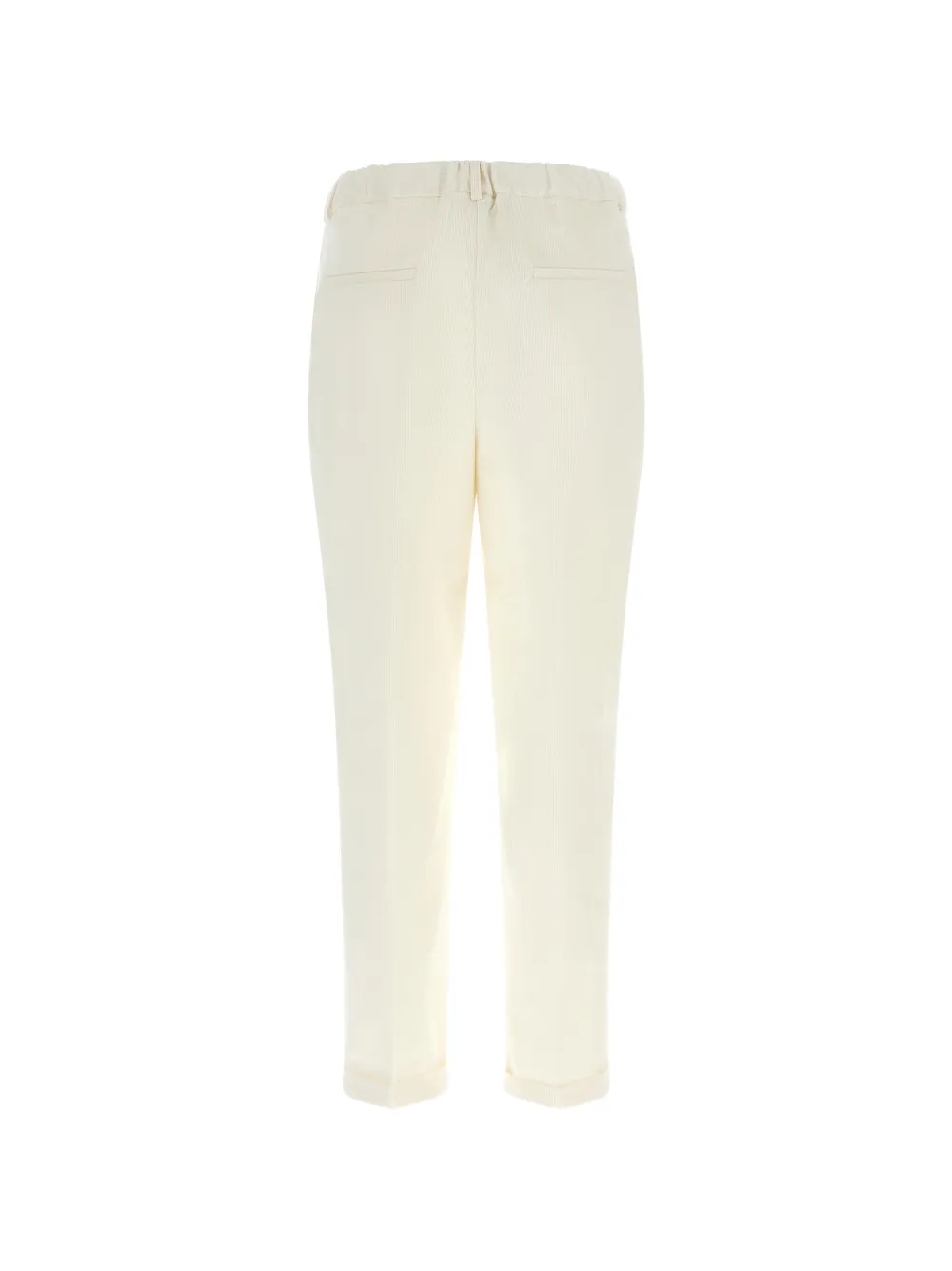 Kiton Ribfluwelen plooibroek Wit