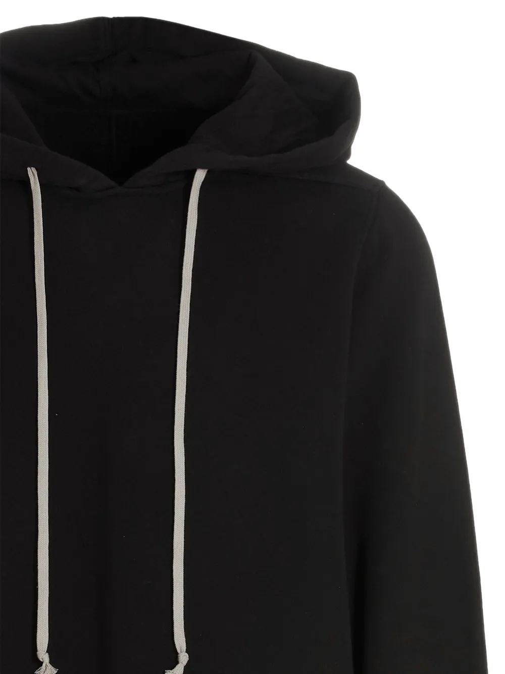 Rick Owens DRKSHDW Hoodie met asymmetrische stiksels Zwart
