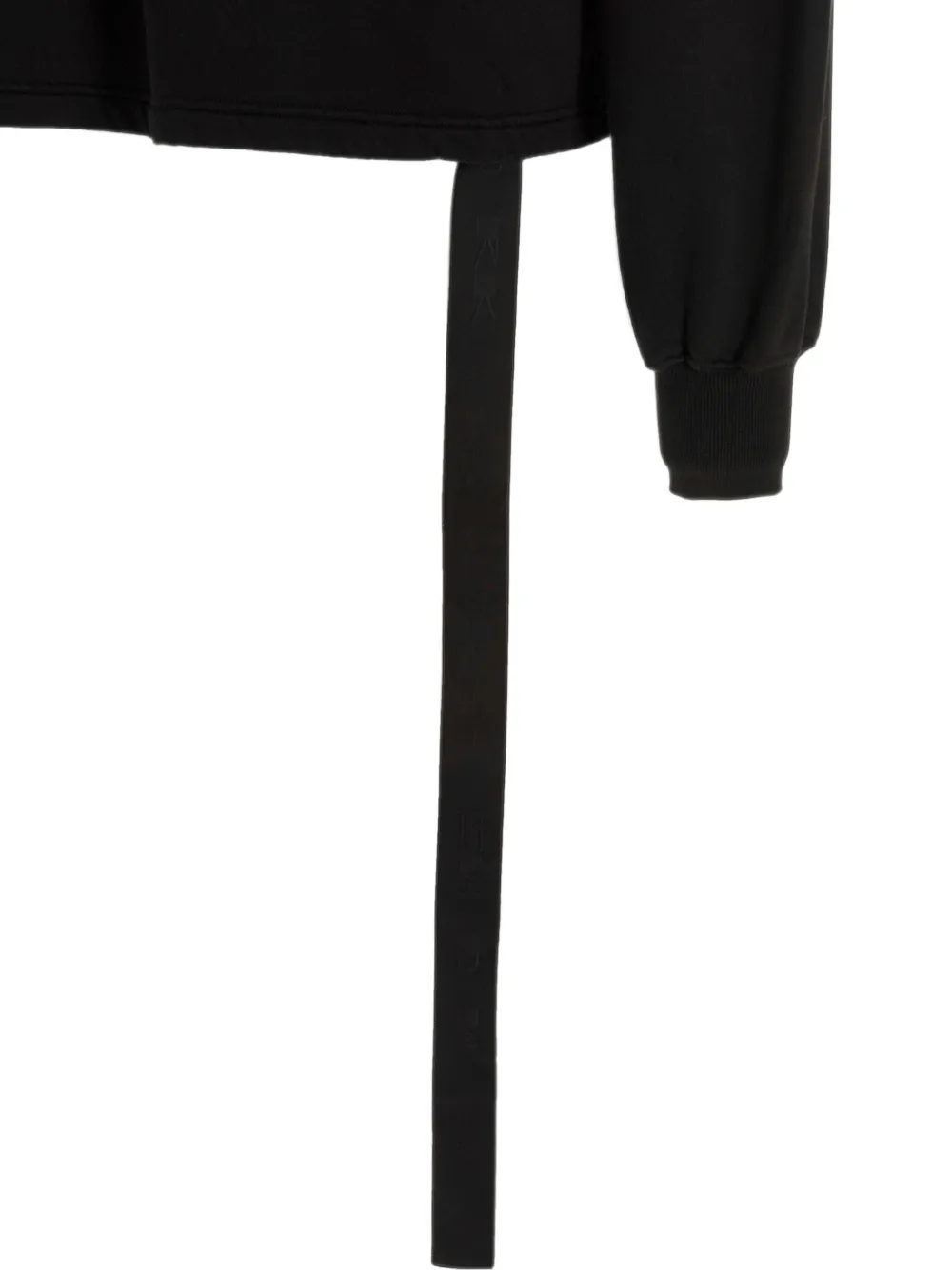 Rick Owens DRKSHDW Hoodie met asymmetrische stiksels Zwart