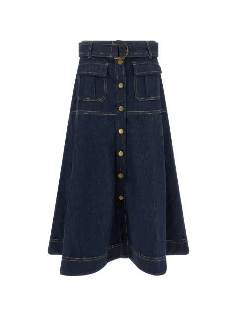ZIMMERMANN denim midi skirt