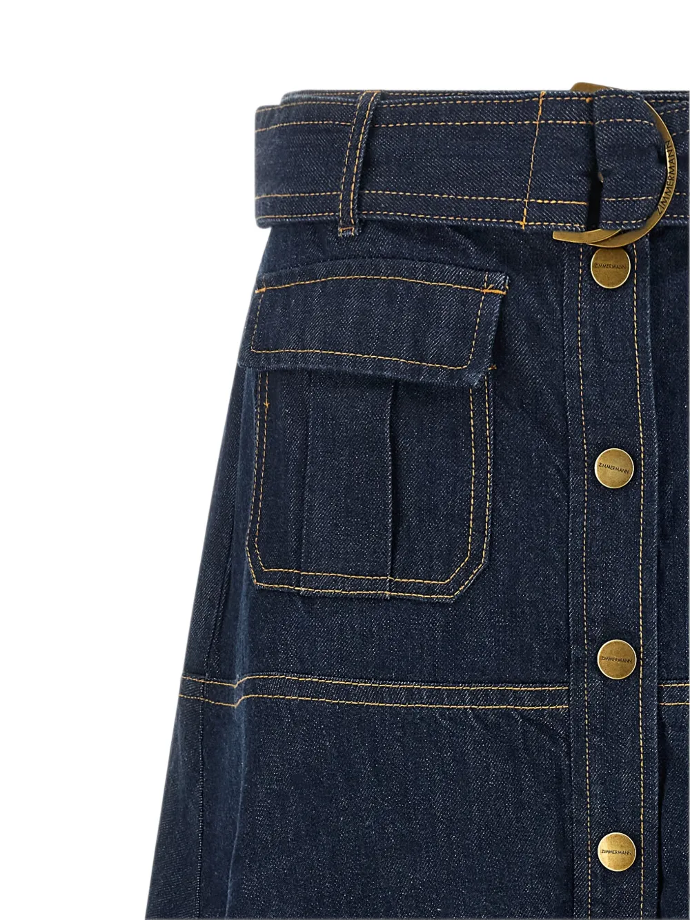 ZIMMERMANN Midi-spijkerrok Blauw