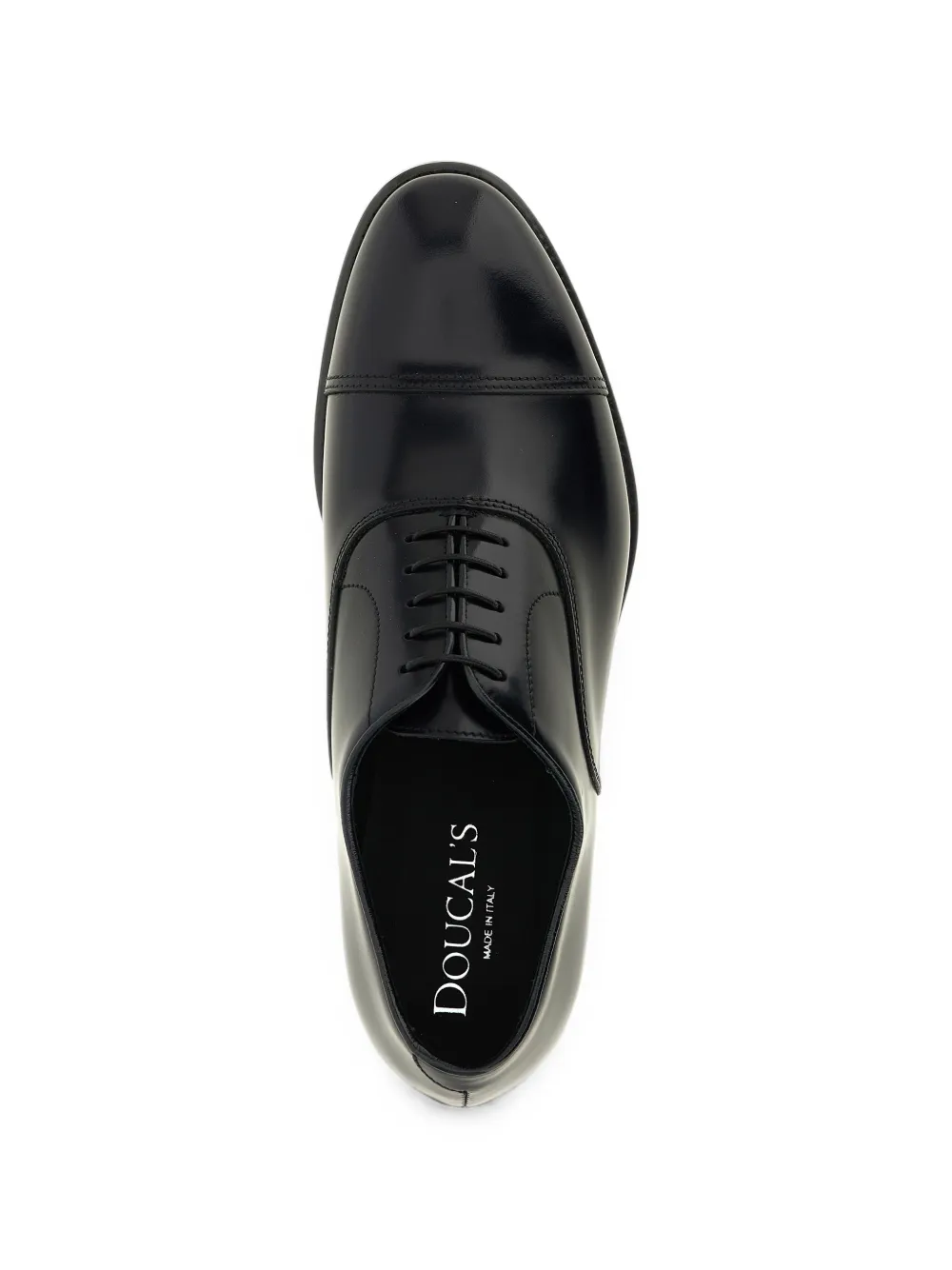 Doucal's cap-toe Oxford shoes Zwart