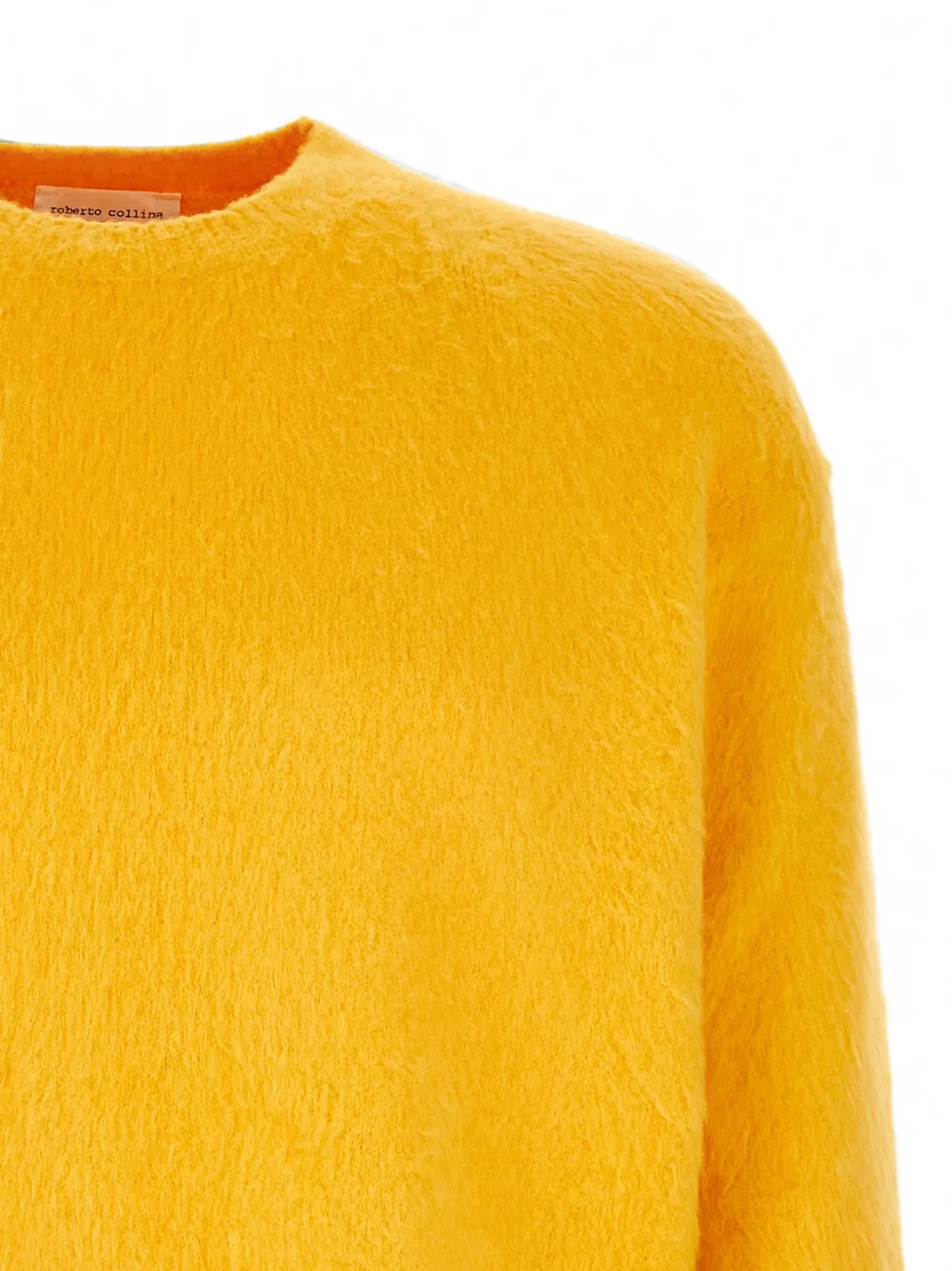 Roberto Collina Sweater met ronde hals en verlaagde schouders Geel