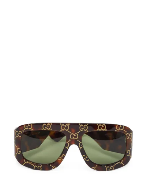 Gucci Pre-Owned Monogram shield sunglasses