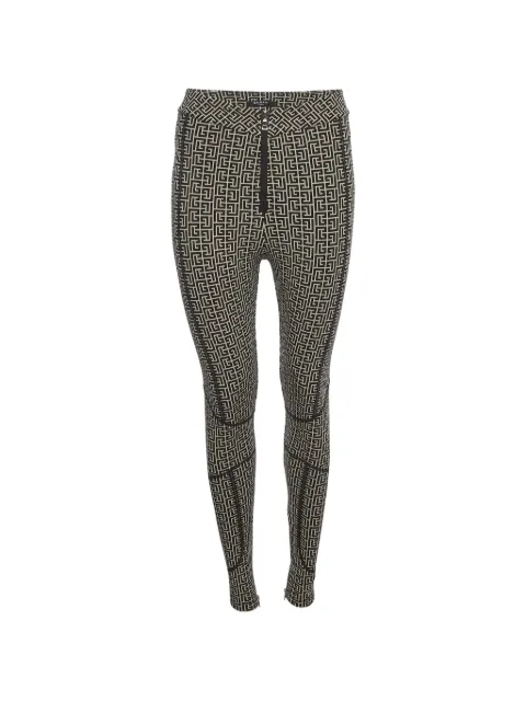Balmain Pre-Owned Monogram-jacquard leggings