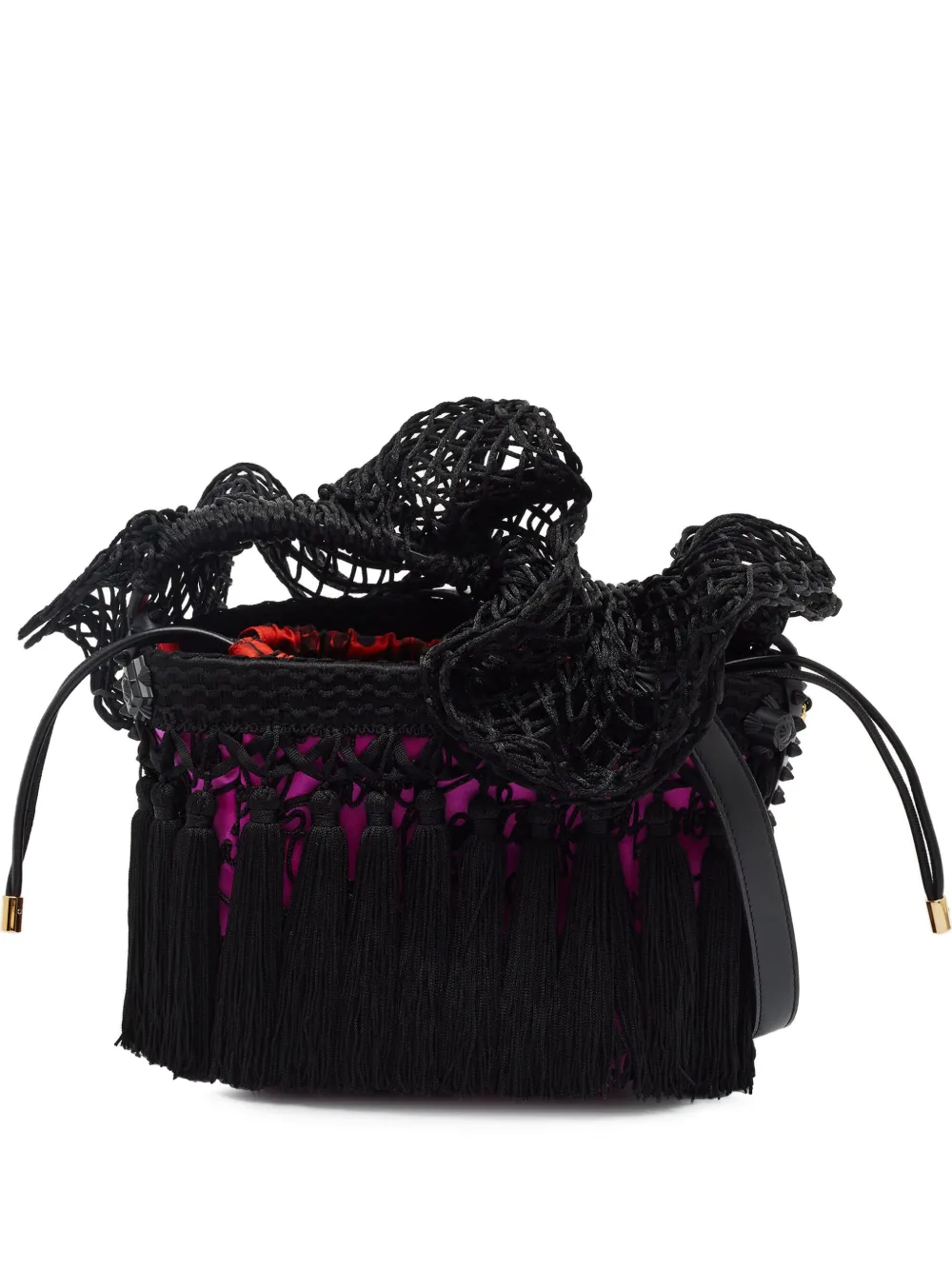 Christian Louboutin Pre-Owned sac seau Flamencaba brodé - Noir