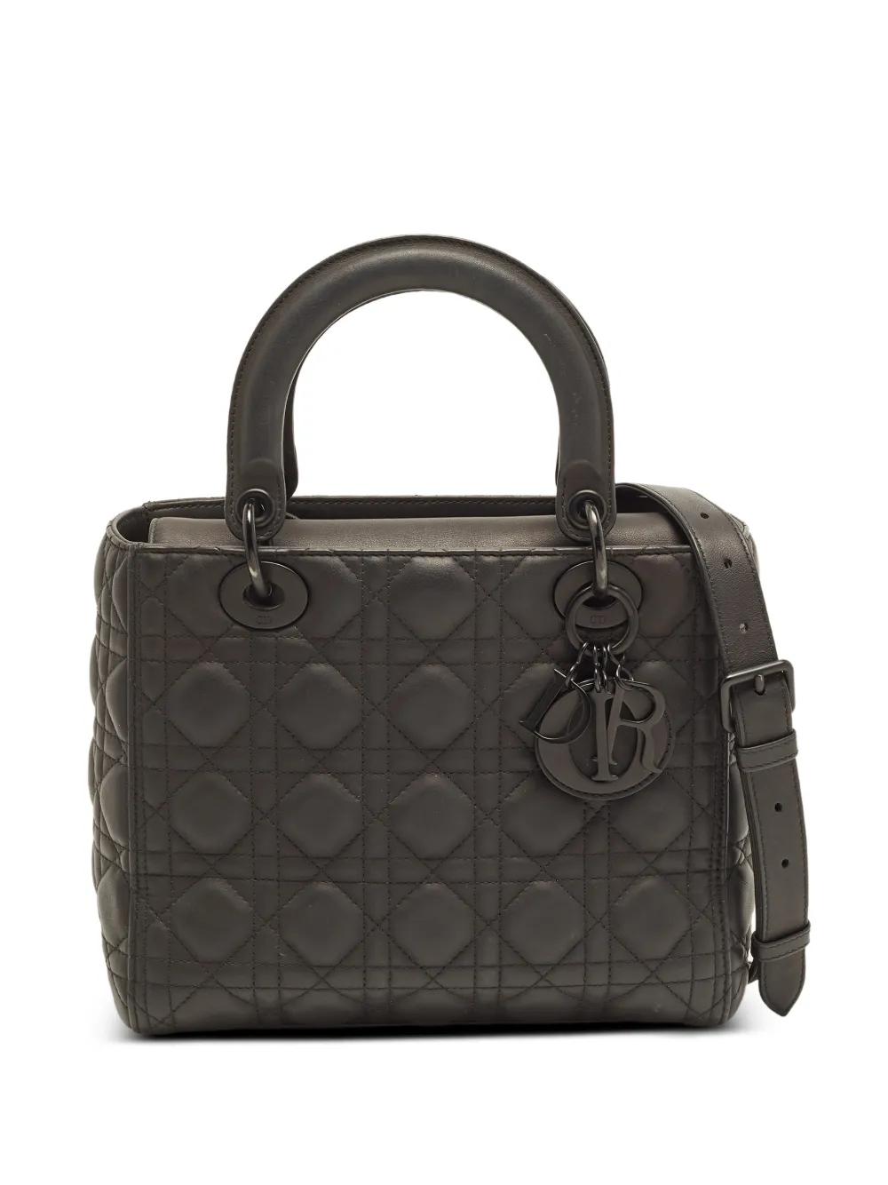 Christian Dior Pre-Owned sac à main Cannage Lady Dior médium (2019) - Noir Christian Dior Pre-Owned sac à main Cannage Lady Dior médium (2019) - Noir