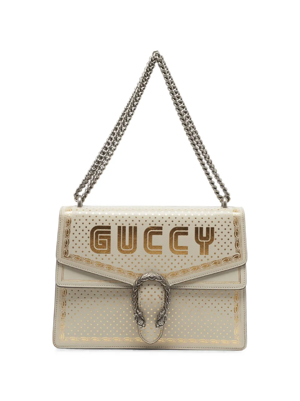 Gucci Pre-Owned Borsa a spalla Dionysus GUCCY media - Bianco