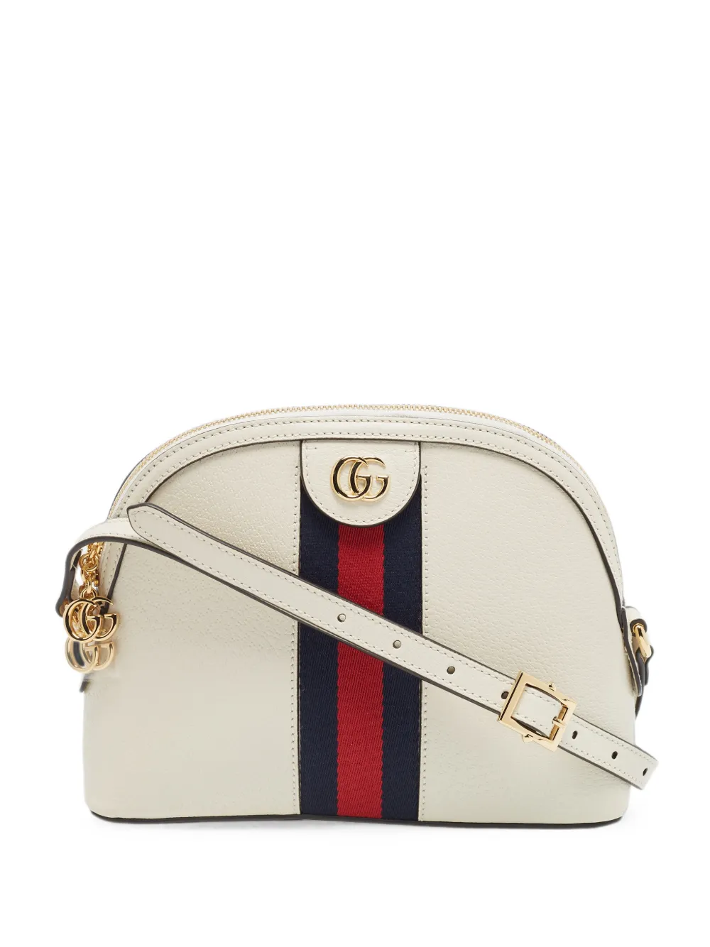 Gucci Pre-Owned Kleine Ophidia Dome Umhängetasche - Weiß