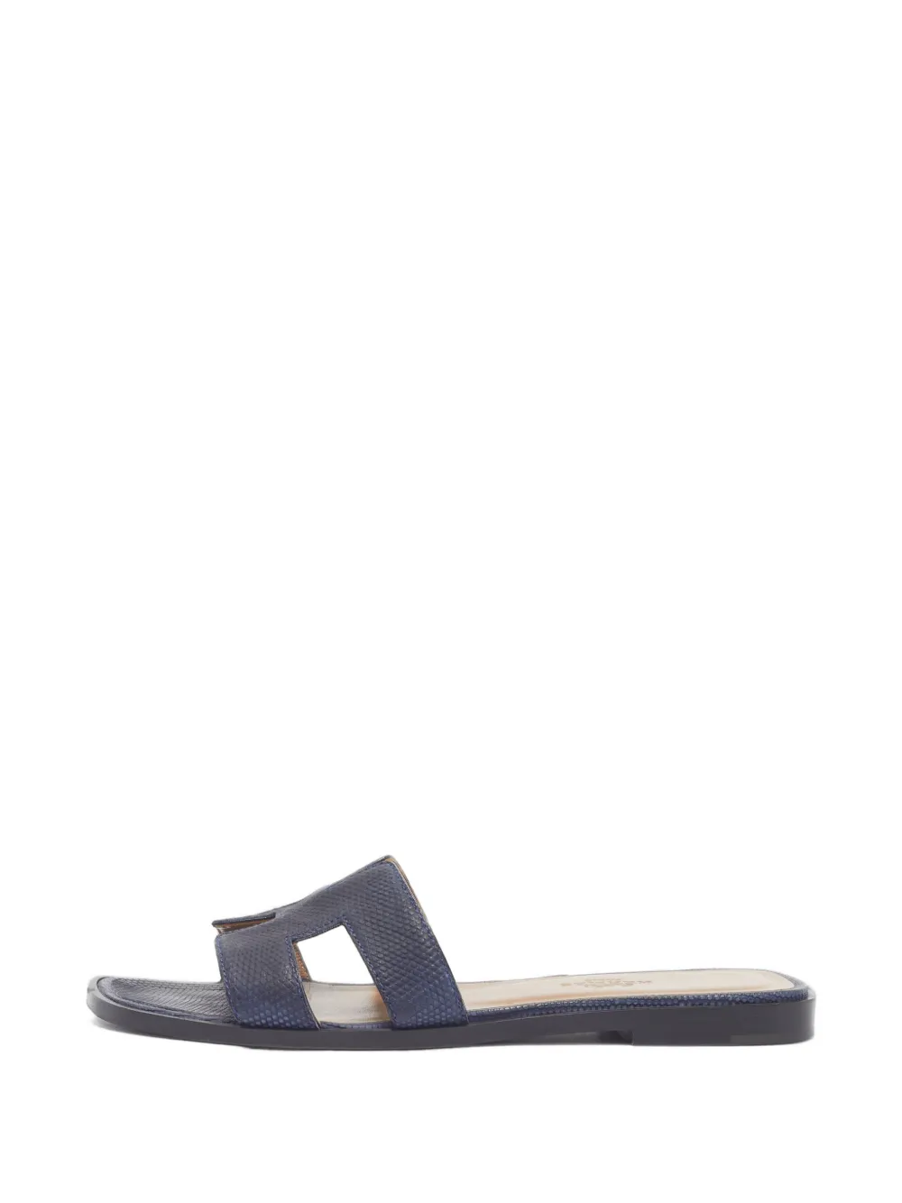 Hermès Pre-Owned Oran flat leather sandals - Blau