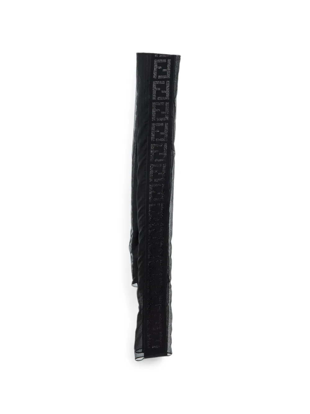 Fendi Pre-Owned Semi-transparenter Schal mit FF - Schwarz