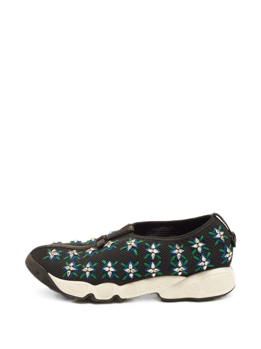 Christian Dior Pre-Owned Fusion crystal-embellished sneakers - Schwarz