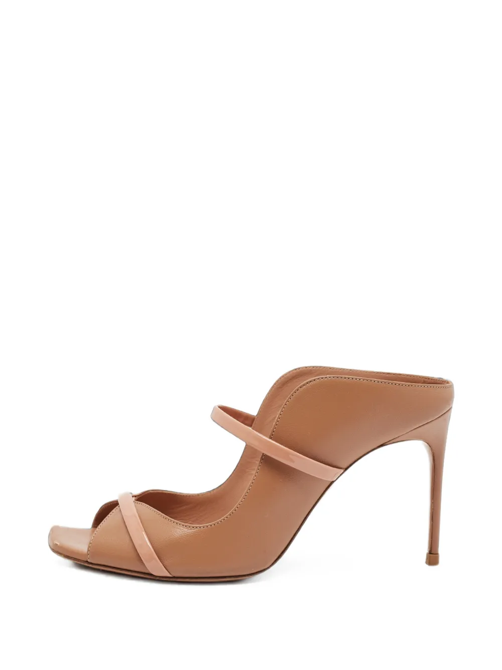 Malone Souliers Norah patent-strap sandals - Nude
