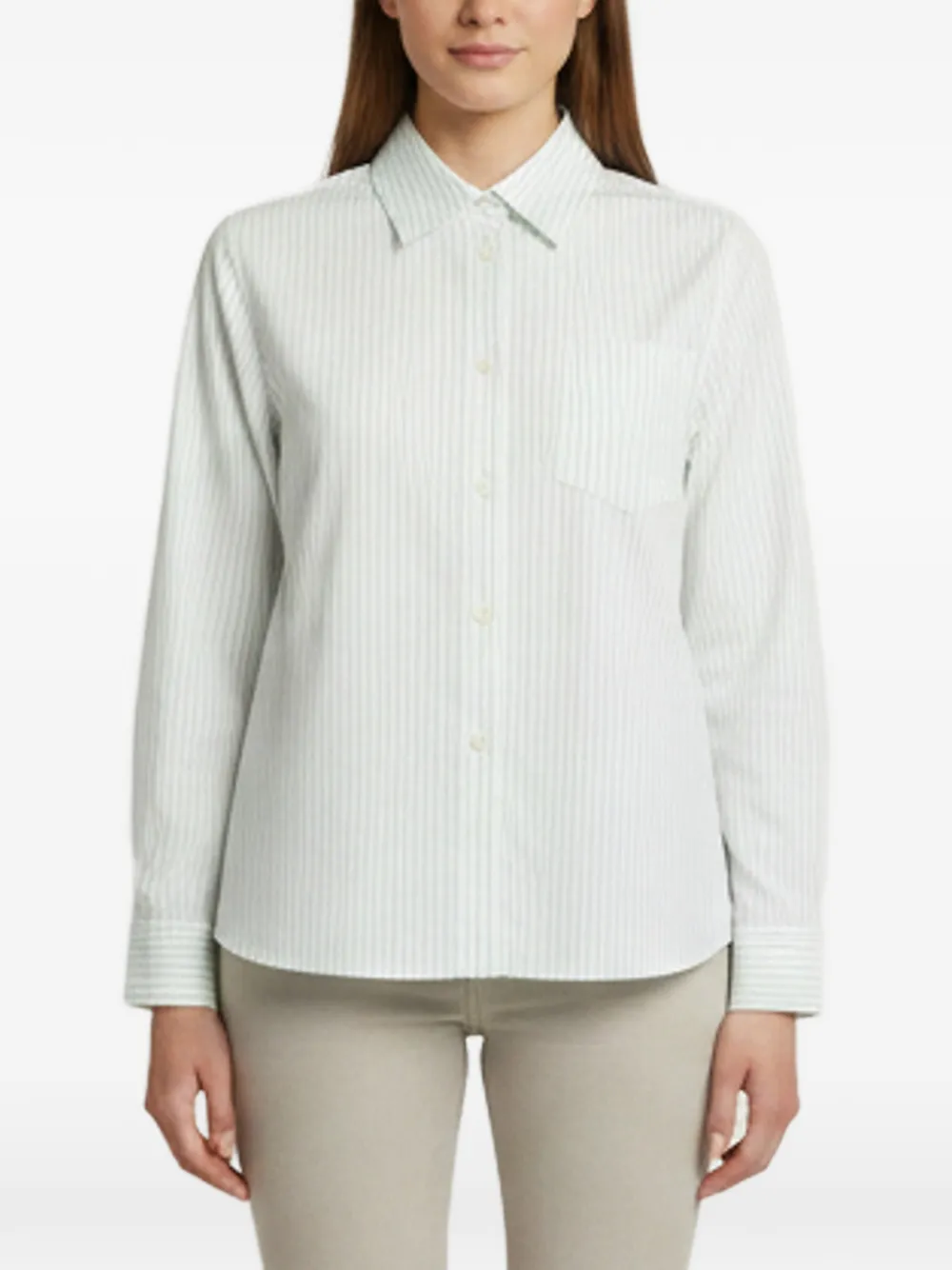 Loewe Pre-Owned striped open-back shirt - Weiß