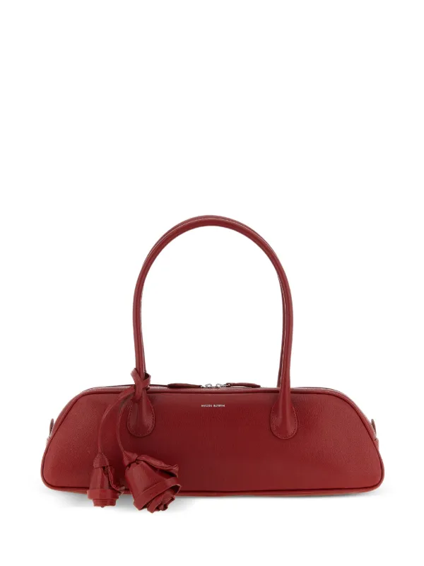 Magda Butrym Brigitte Trapeze Leather Tote Bag in Red