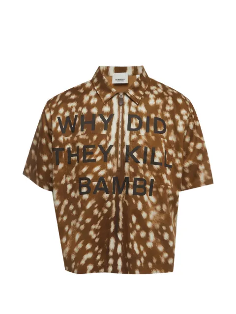 Burberry Pre-Owned deer slogan-print shirt