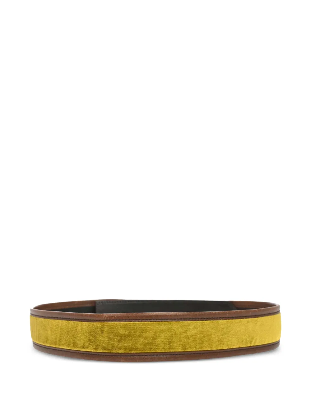 Gucci Pre-Owned Cintura con inserti in velluto 1990-2000 - Marrone