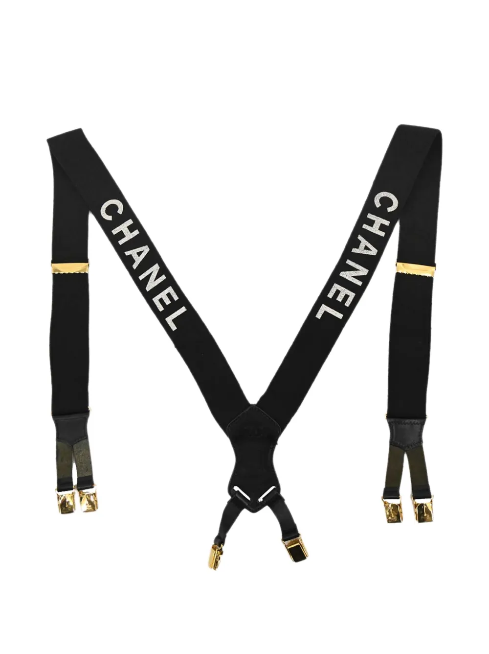 CHANEL Pre-Owned Hosenträger mit Logo - Schwarz