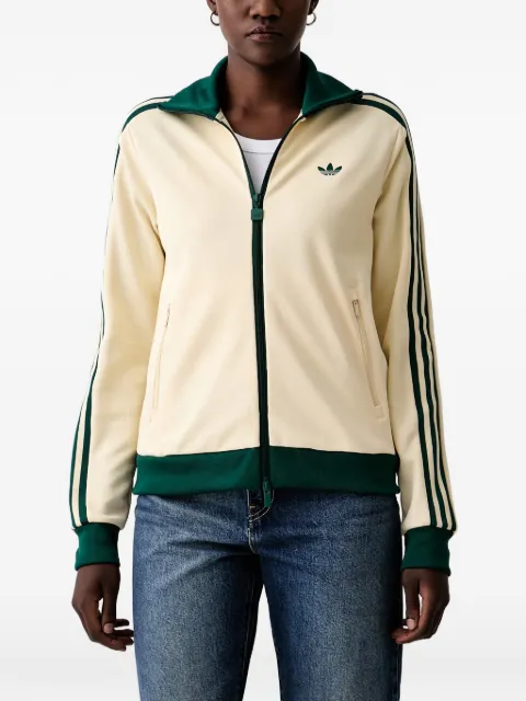adidas logo-embroidered striped track jacket
