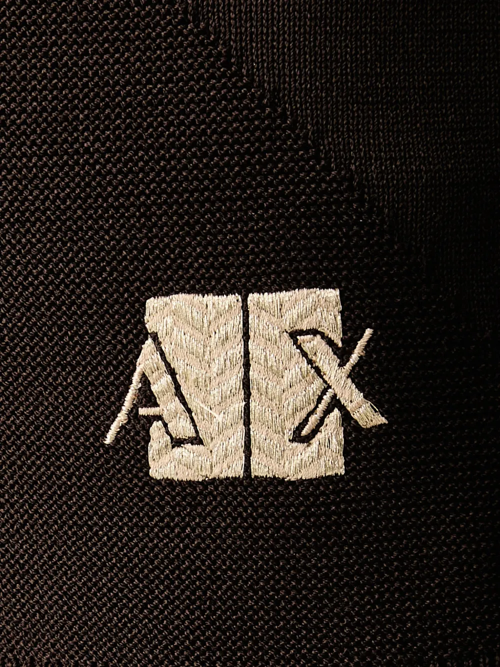Armani Exchange logo-embroidered ribbed-knit sweater Bruin