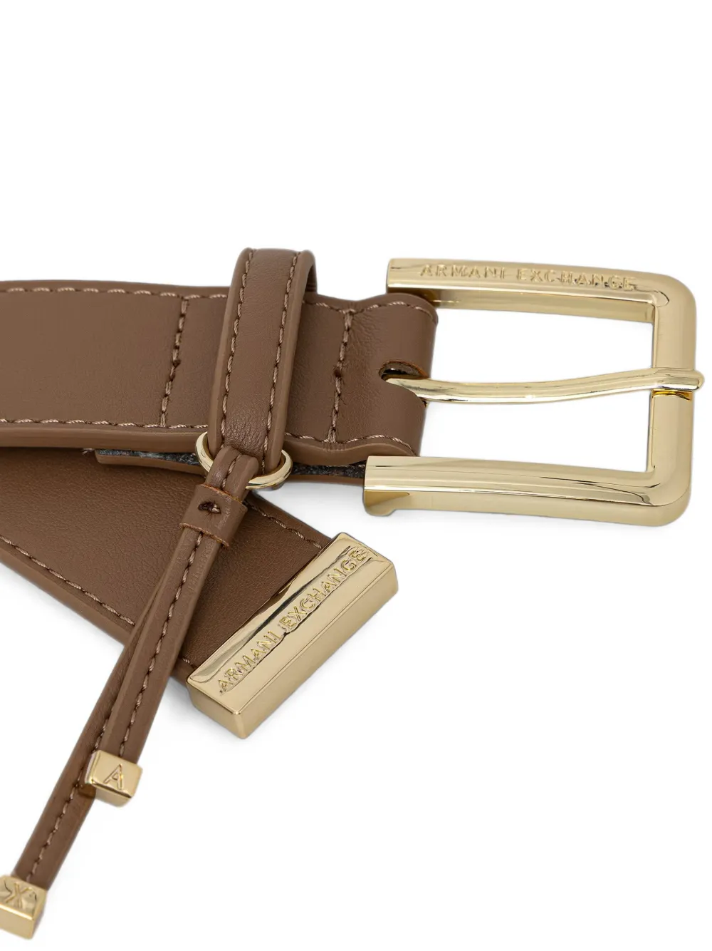 Armani Exchange Gespriem met gegraveerd logo Bruin