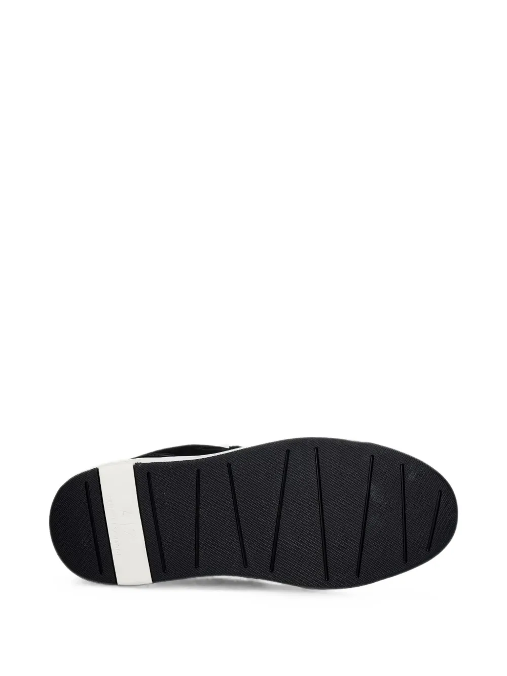 Armani Exchange panelled logo-patch sneakers Zwart
