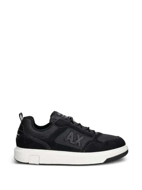 Armani Exchange panelled logo-patch sneakers