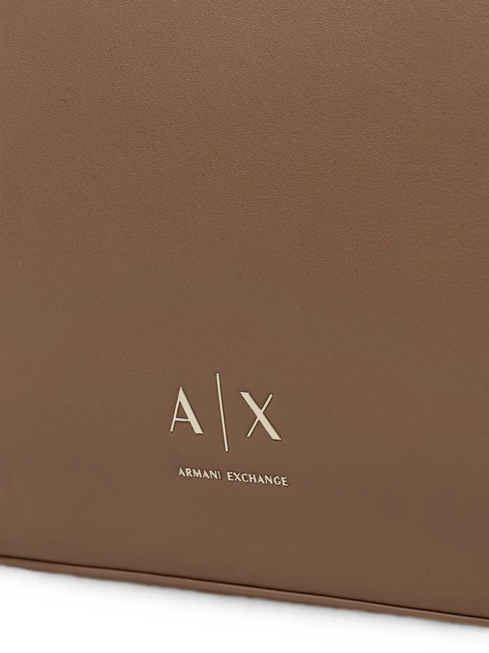 Armani Exchange Shopper met gespband en logo-plakkaat Beige