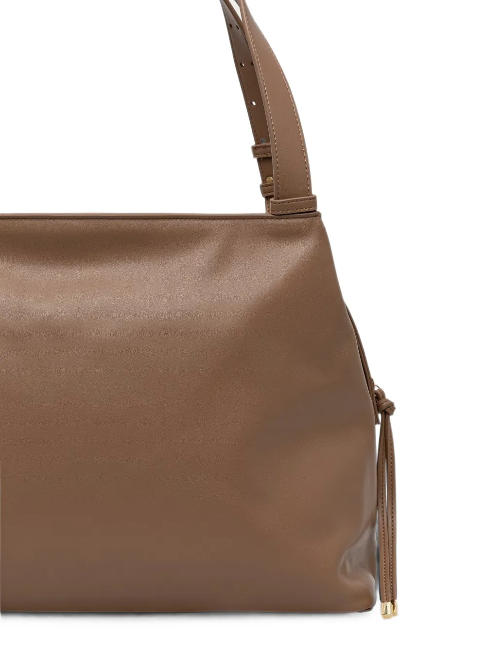 Armani Exchange Shopper met gespband en logo-plakkaat Beige