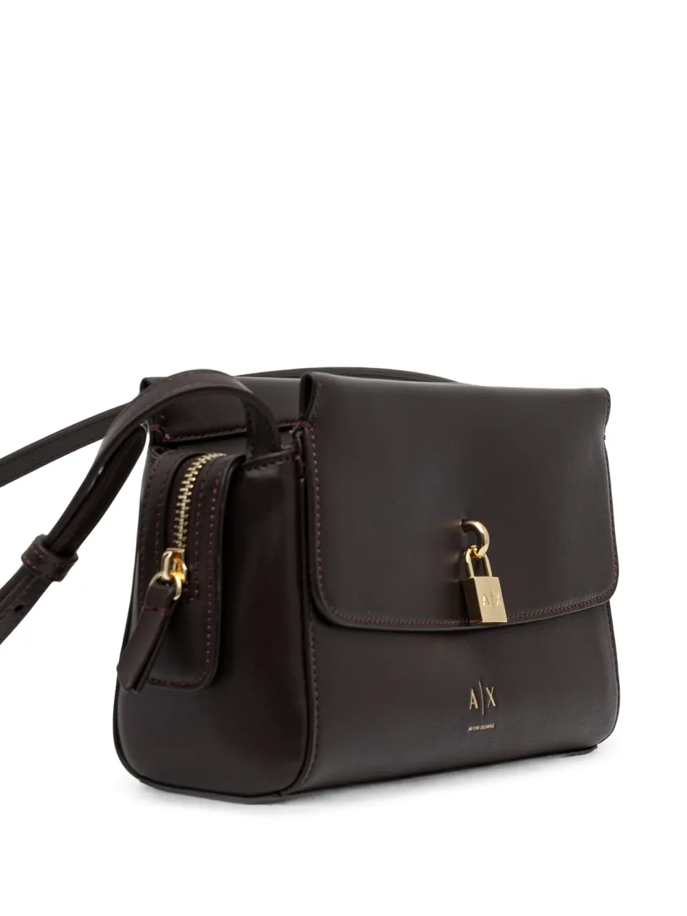 Armani Exchange Crossbodytas met hangslotdetail Bruin