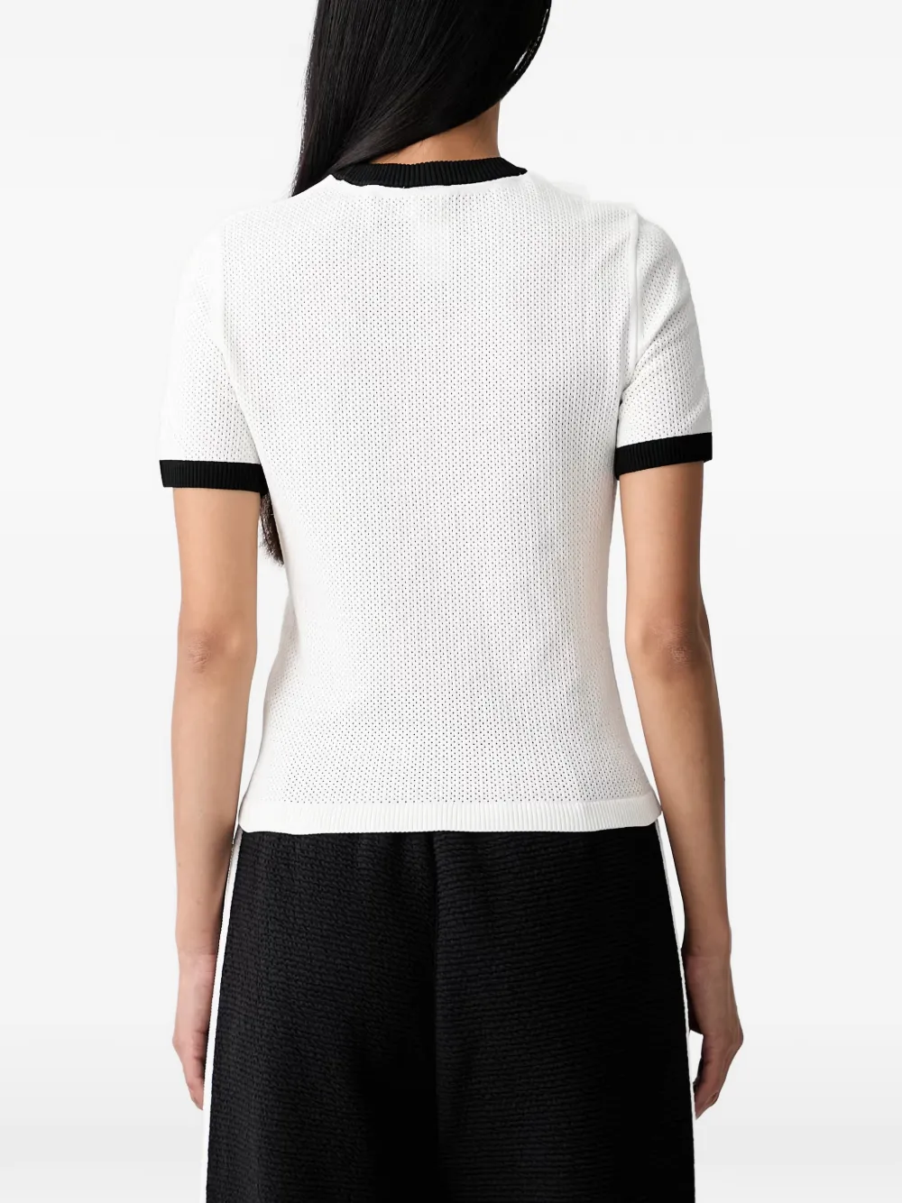 adidas mesh cali T-shirt Wit