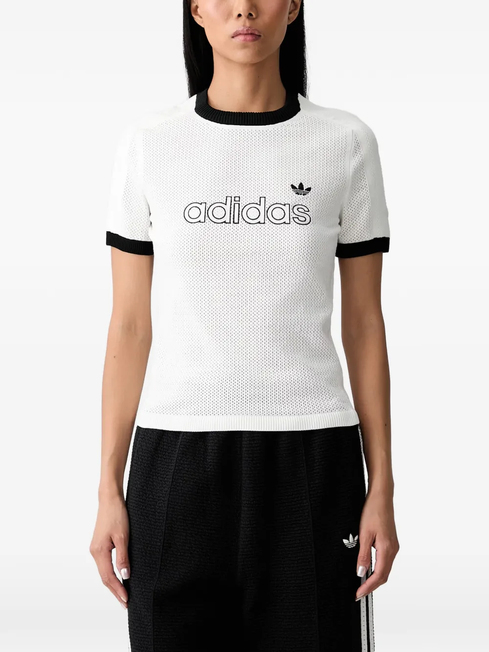 Adidas Originals Mesh Cali T-shirt In White
