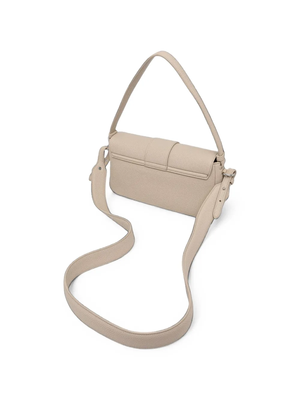 Armani Exchange Bewerkte schoudertas met logoplakkaat Beige