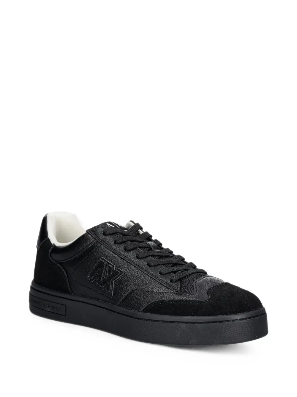 Armani Exchange logo-patch panelled sneakers Zwart
