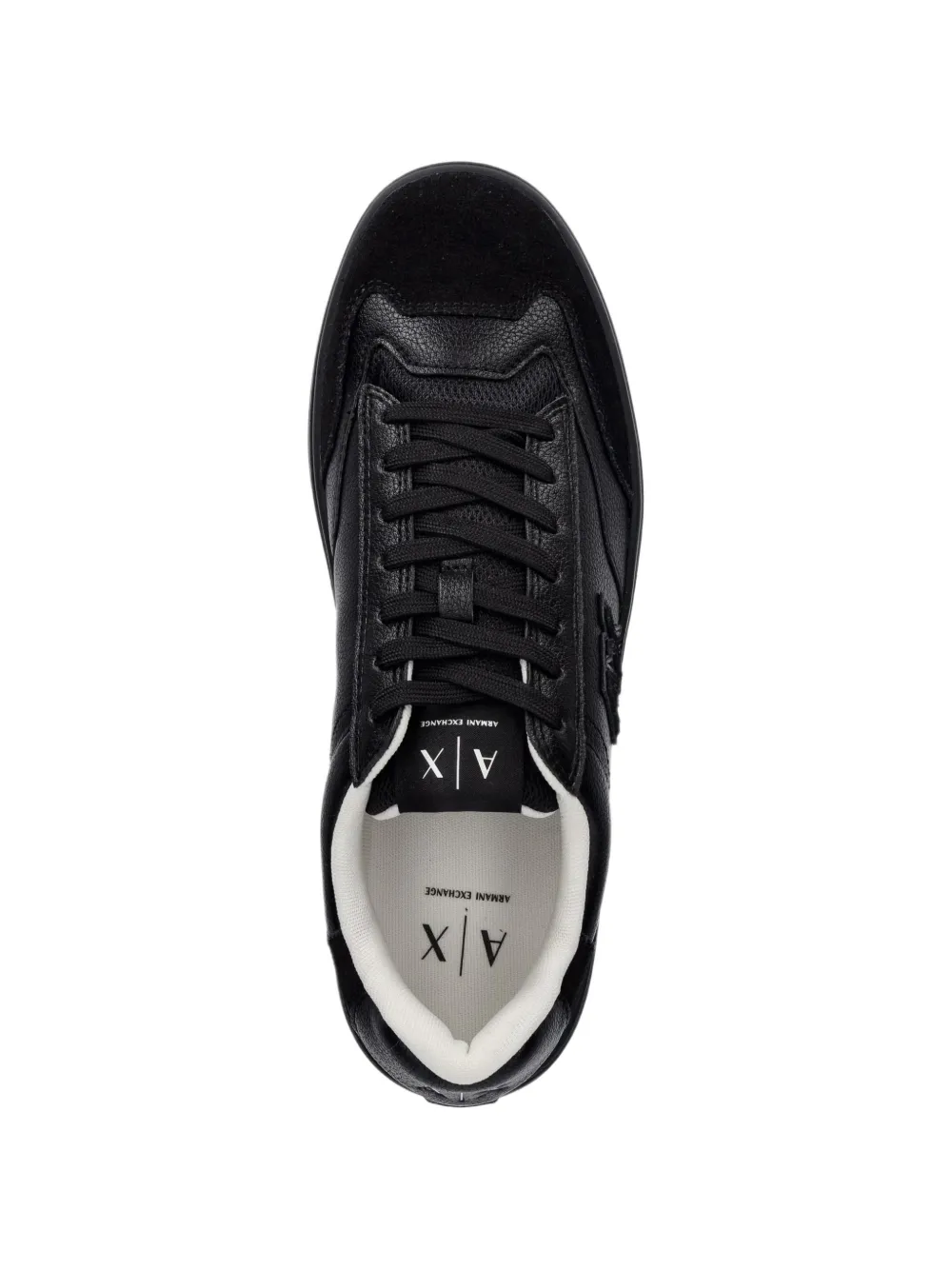Armani Exchange logo-patch panelled sneakers Zwart