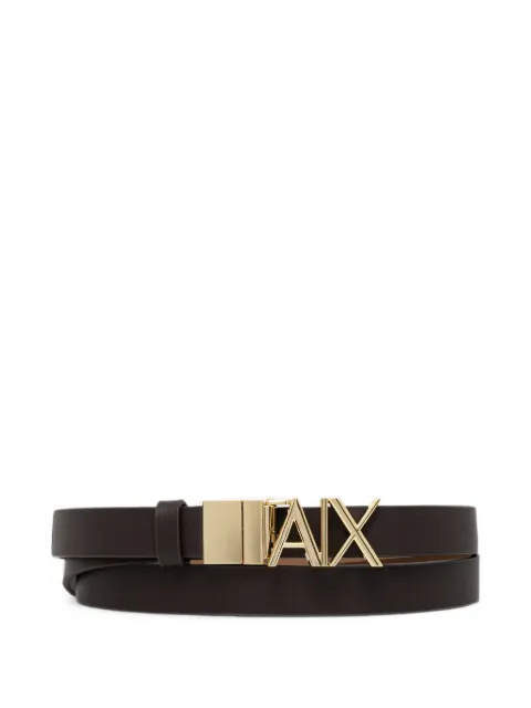 Armani Exchange logo-plaque belt