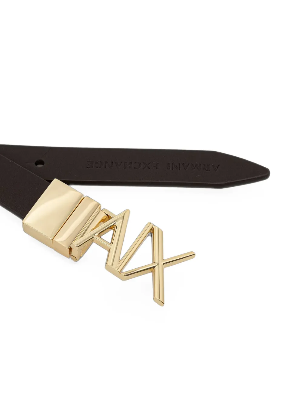 Armani Exchange logo-plaque belt Bruin
