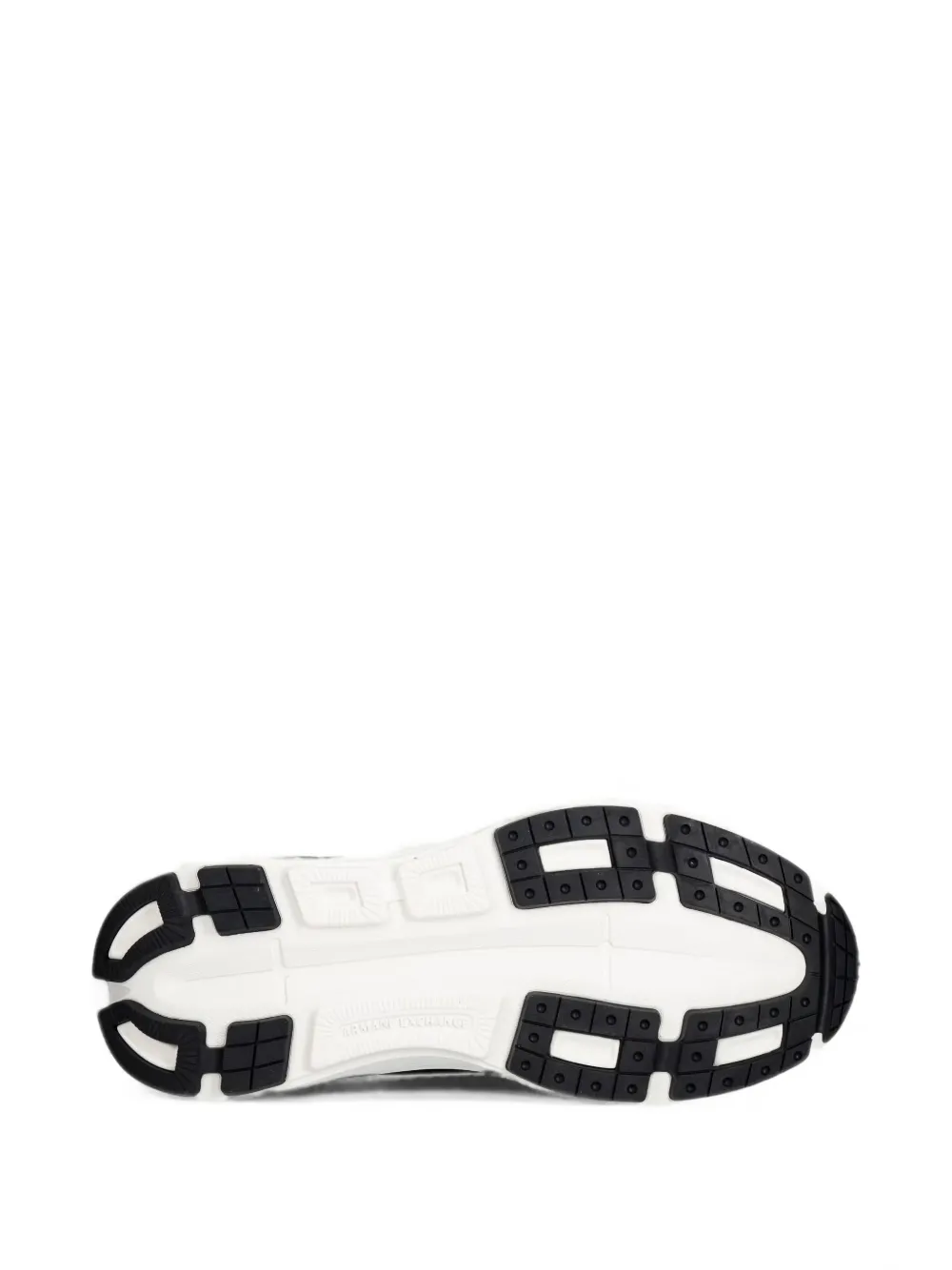 Armani Exchange logo-print mesh-knit sneakers Zwart