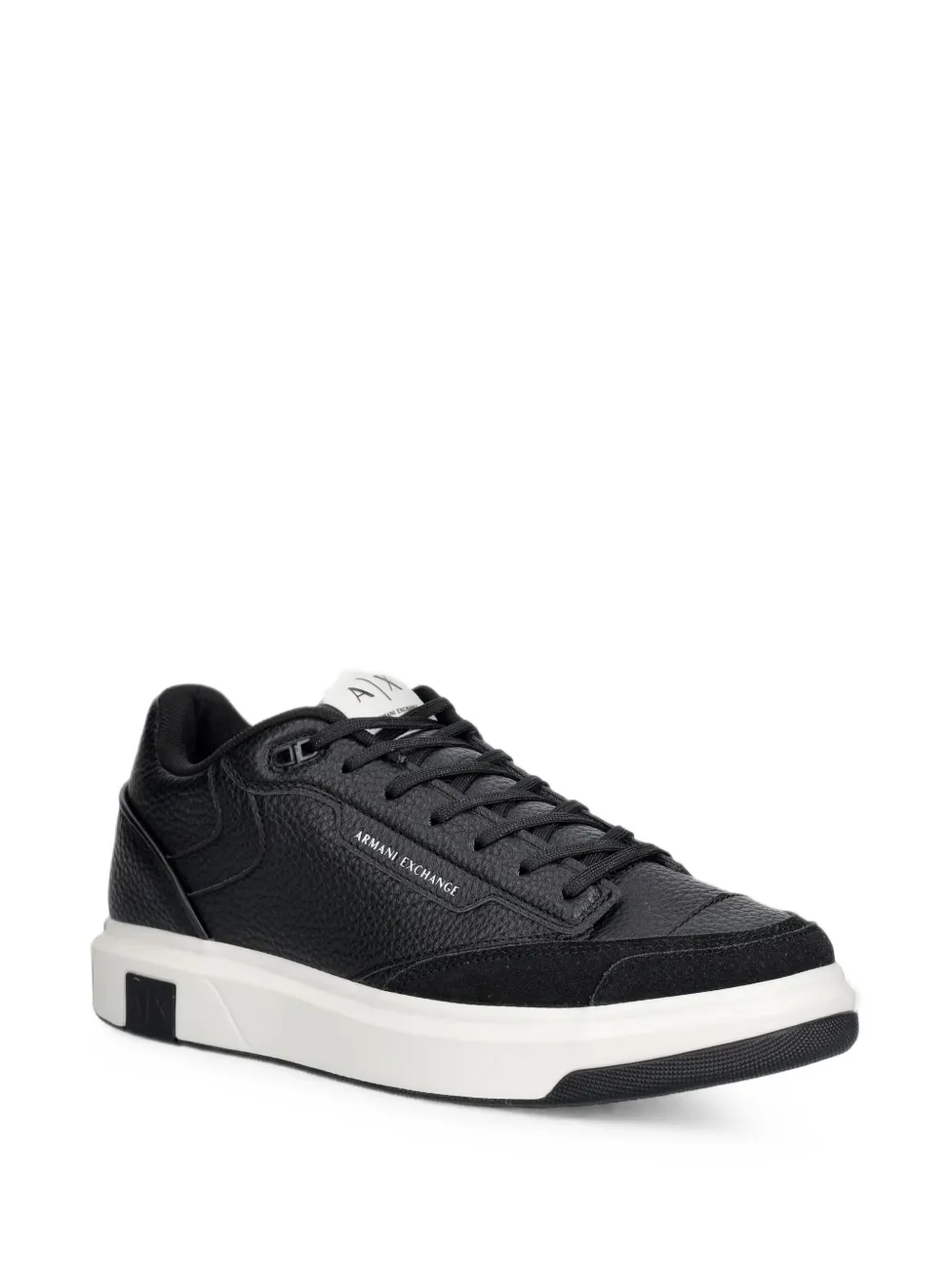 Armani Exchange pebbled sneakers Zwart
