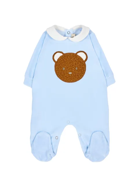 Le Boo Beebè bear-patchwork Peter Pan-collar pajamas